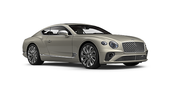 Bentley Lugano Bentley GT Mulliner coupe in White Sand paint front 34